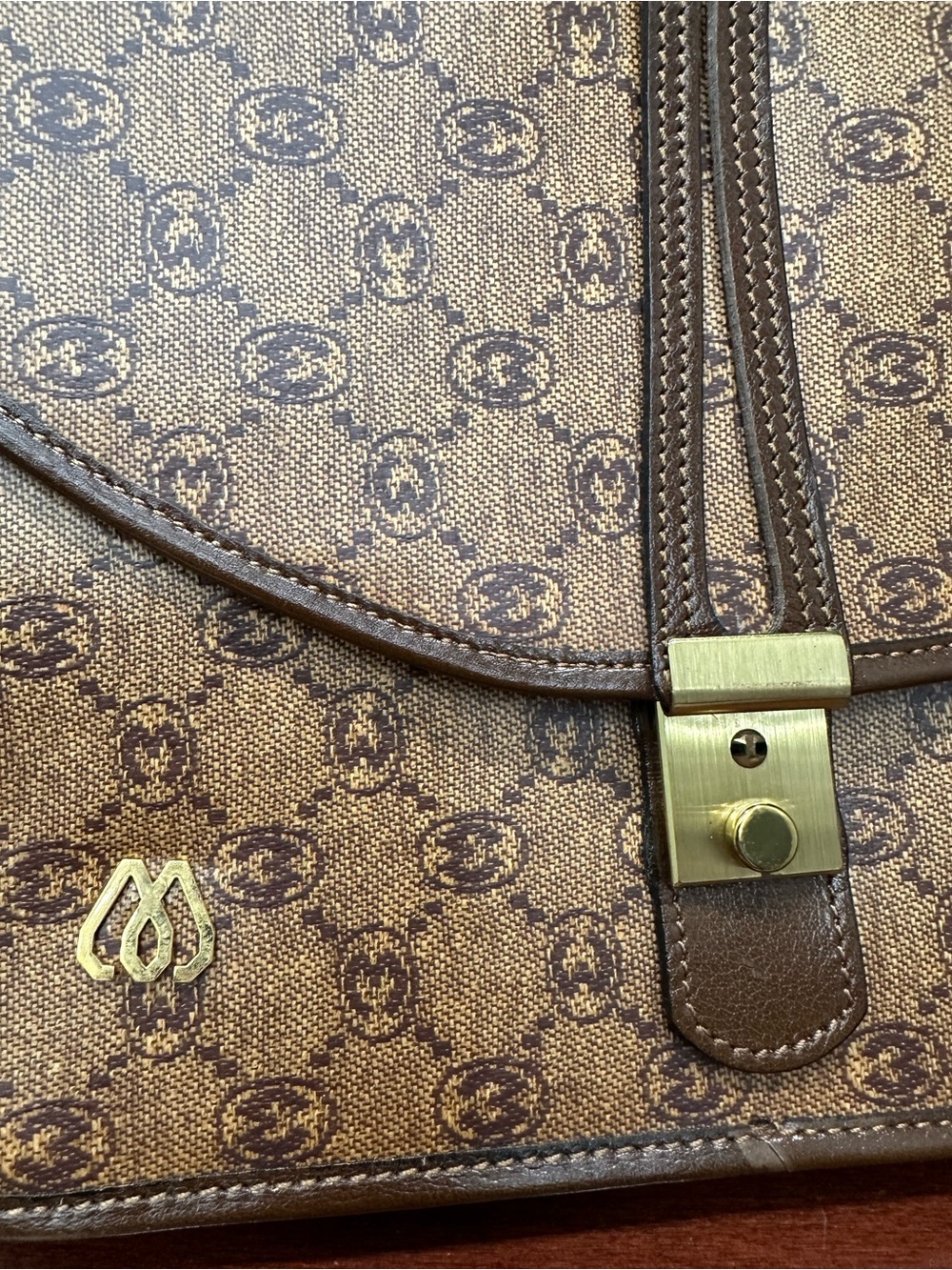 Vintage Morabito Paris Monogram Canvas Shoulder Bag | France 70s | Vendôme Logo - Picture 6 of 12
